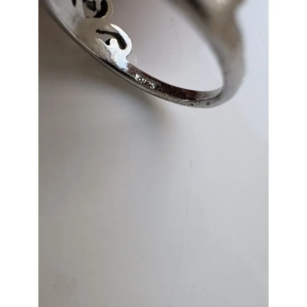 Sterling Silver 925 Princess Crown CZ Ring Size 6